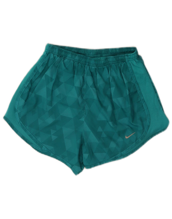 Damskie spodenki sportowe Nike Dri Fit UK 4 XS Turkusowy, geometryczny poliester