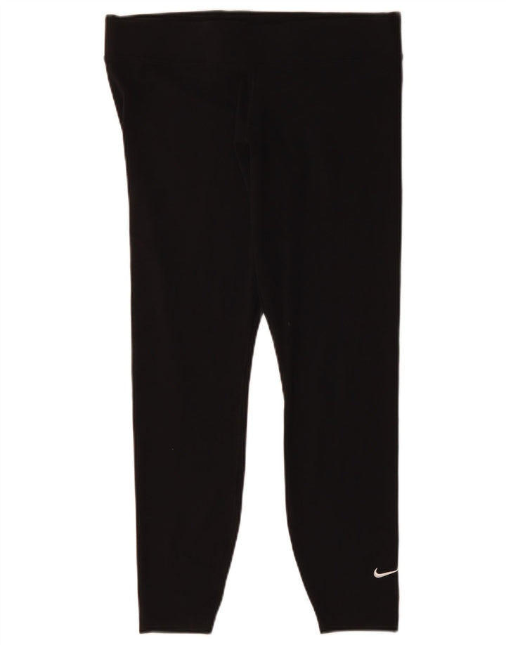 Legginsy damskie Nike UK 14, duże, czarne, bawełniane