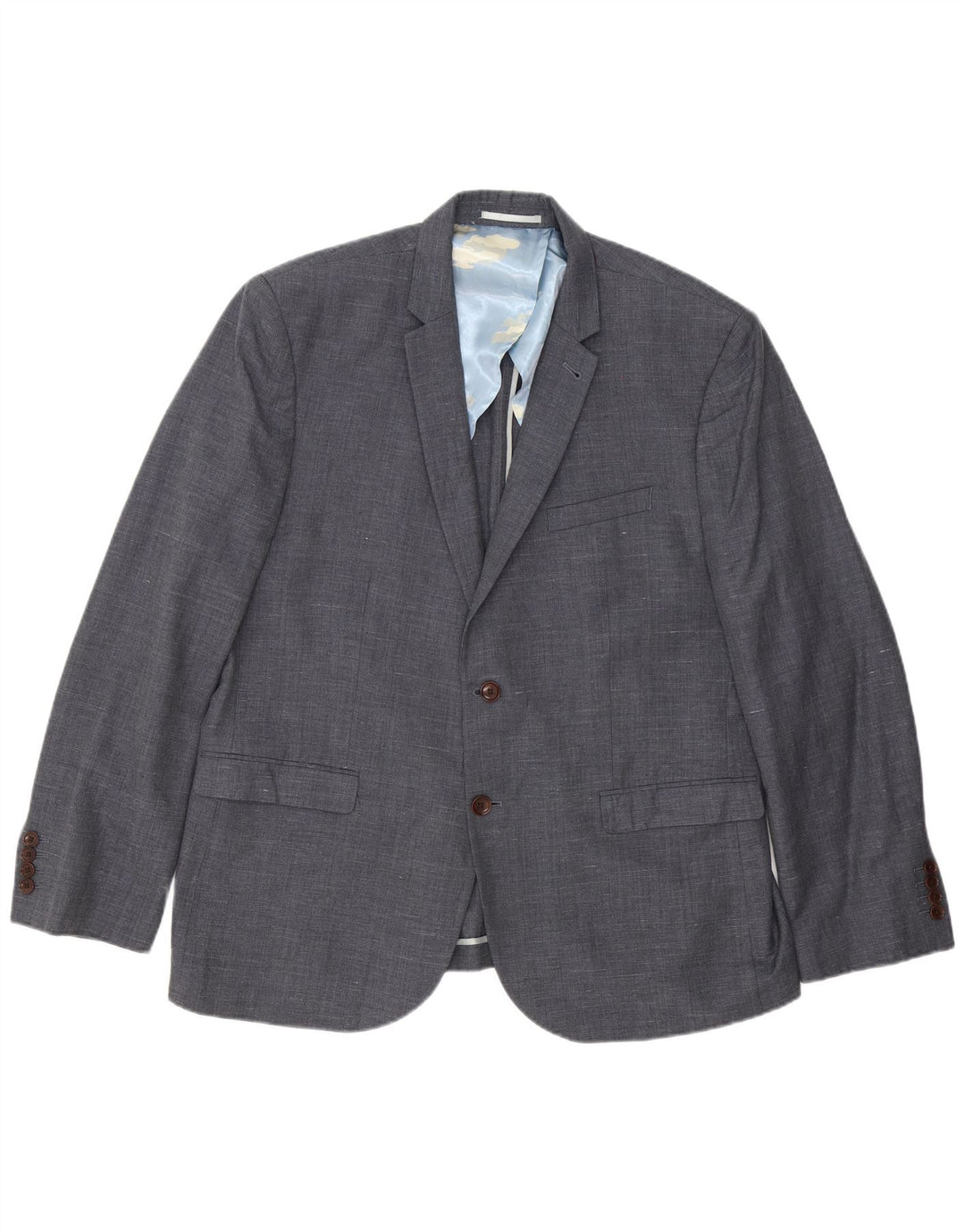 Męska marynarka zapinana na 2 guziki Joules Slim Fit UK 48 4XL Szara wełniana nakrapiana