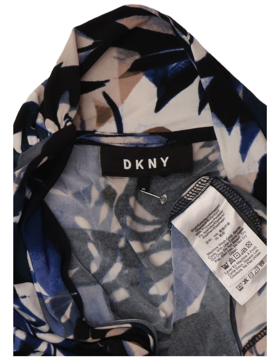 Bluzka damska DKNY Top UK 18 XL Wielobarwny kwiatowy poliester