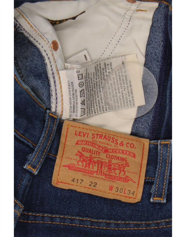 Męskie jeansy Levi's 417 Bootcut W30 L34 Niebieska bawełna