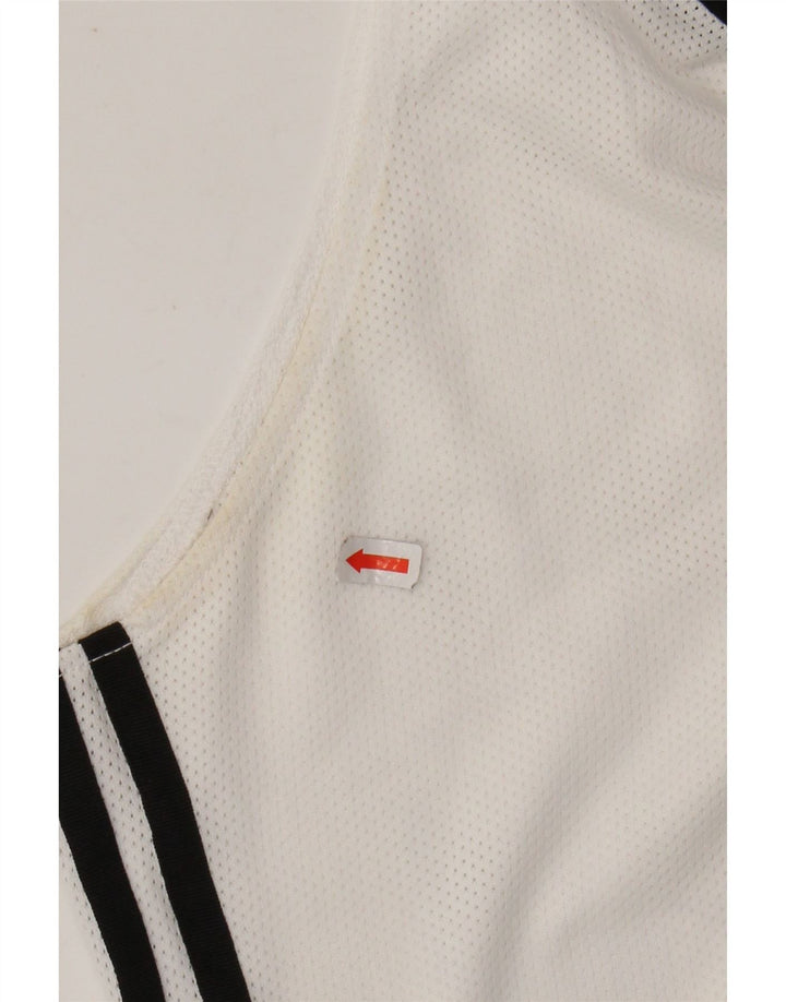 Damski top ADIDAS Crop Top UK 16, duży, biały poliester