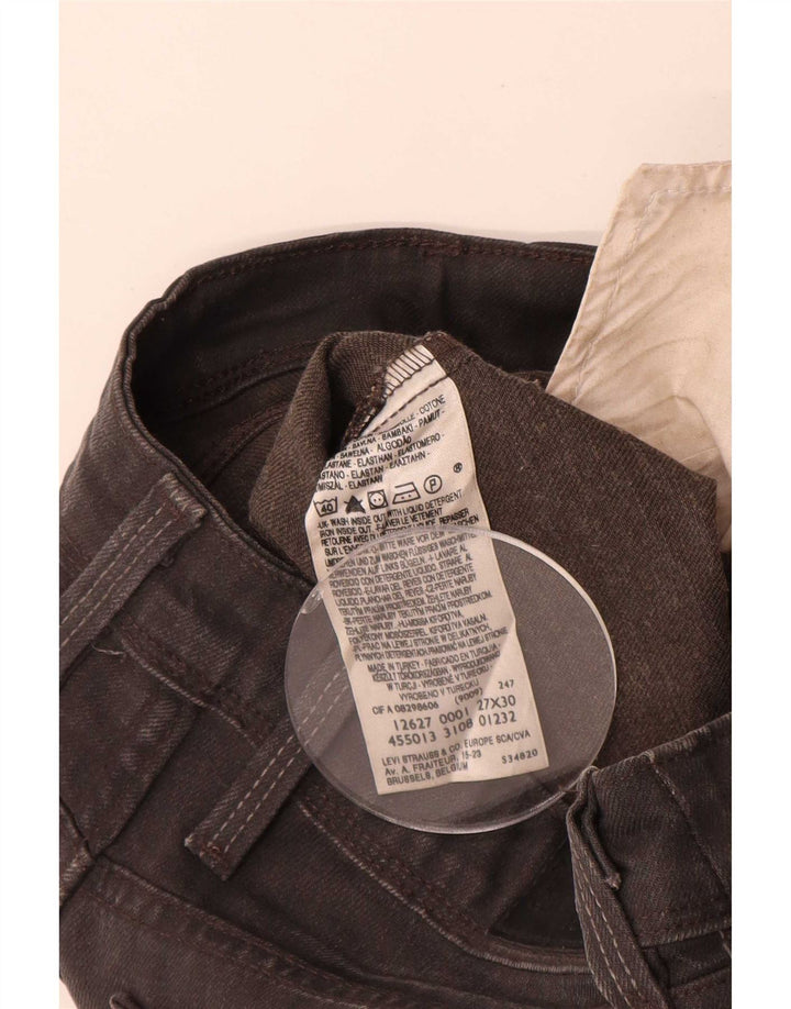 Damskie proste dżinsy Levi's W27 L30 Szara bawełna