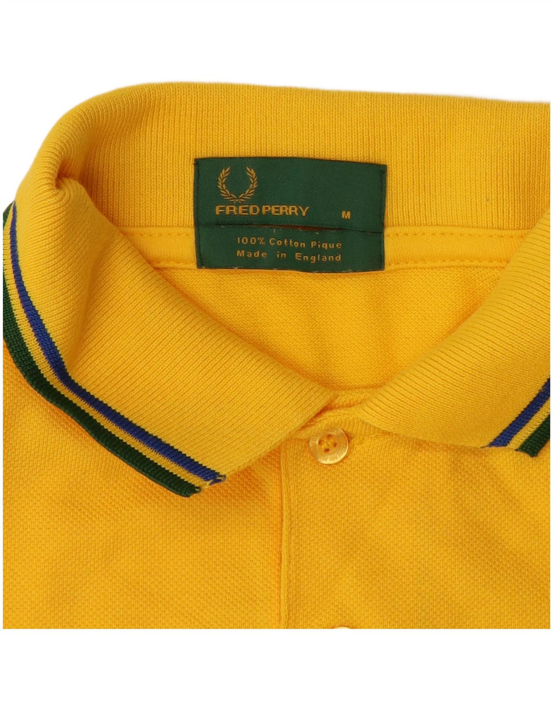 Męska koszulka polo FRED PERRY, średnia żółta bawełna