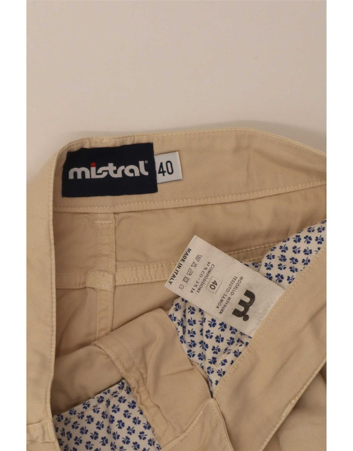 Spódnica Mini Damska Mistral IT 40 Small W32 Beżowa Bawełna