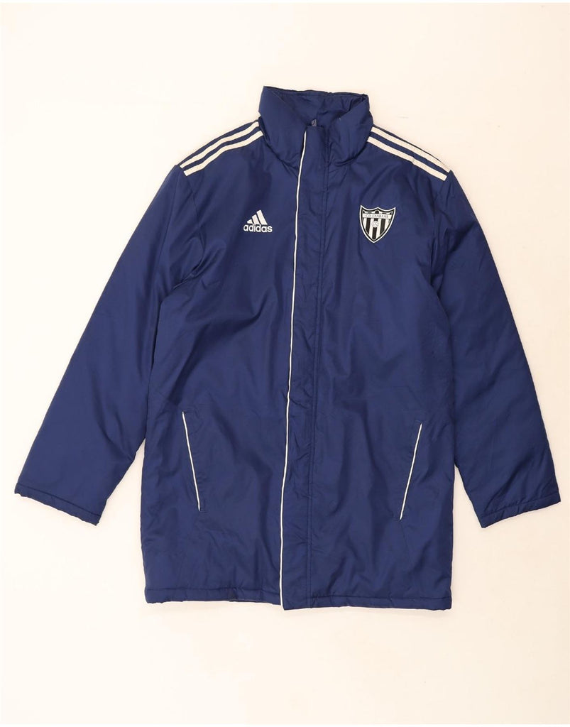 ADIDAS Mens Windbreaker Jacket UK 38/40 Medium Navy Blue Nylon Vintage Adidas and Second-Hand Adidas from Messina Hembry 