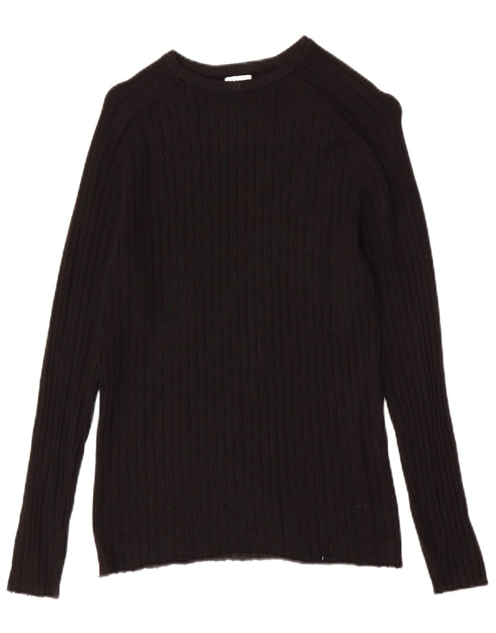 Męski sweter z dekoltem w łódkę Zara, mały, czarny, wiskozowy