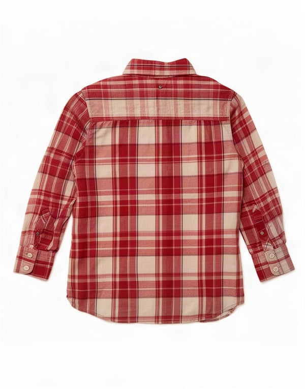 Damska koszula flanelowa Superdry UK 14, duża, bawełniana w czerwoną kratę