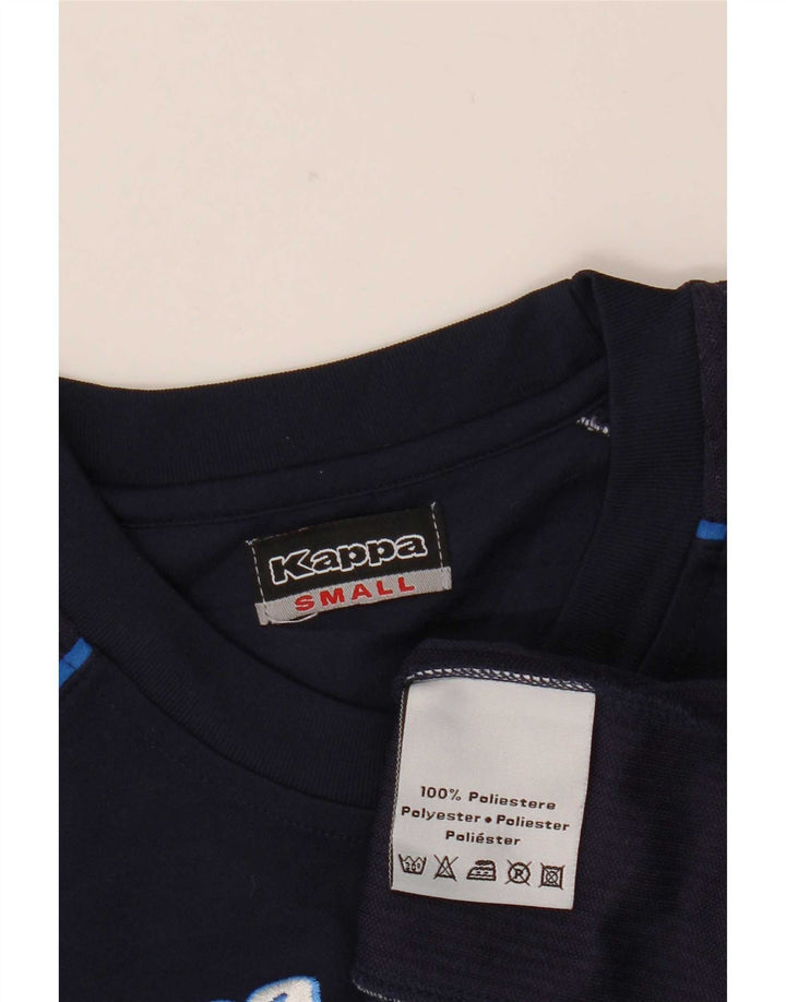 Męski T-shirt z grafiką Kappa, mały, granatowy poliester