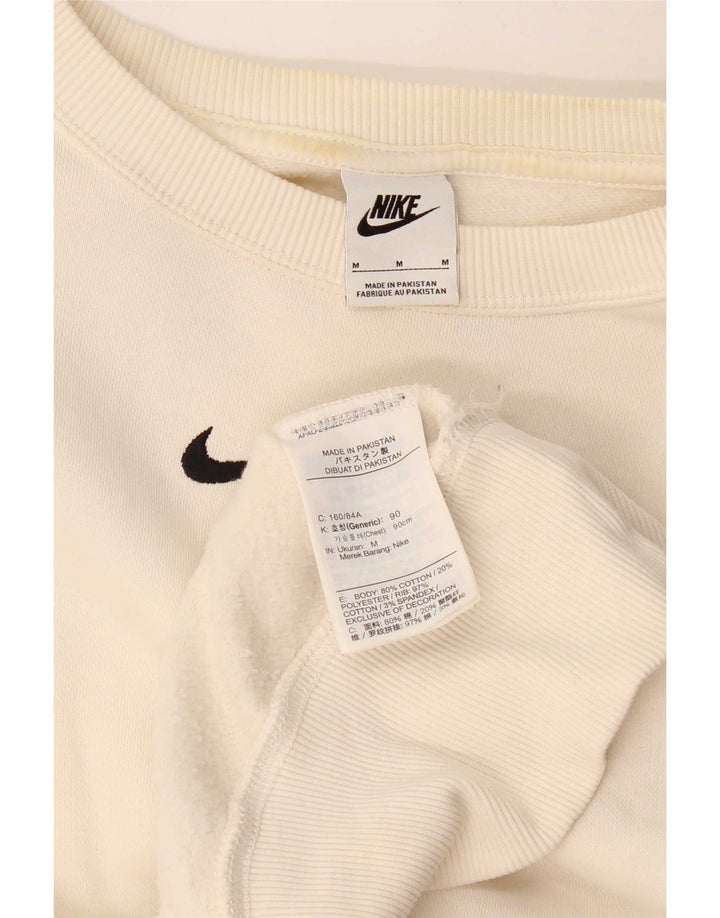 Damska bluza dresowa Nike Crop Oversize UK 14, średnia biała bawełna