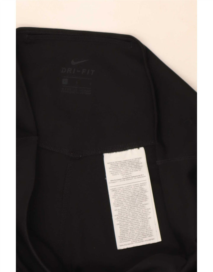 Damskie legginsy Nike Dri Fit Graphic UK 14, duże, czarne, poliestrowe
