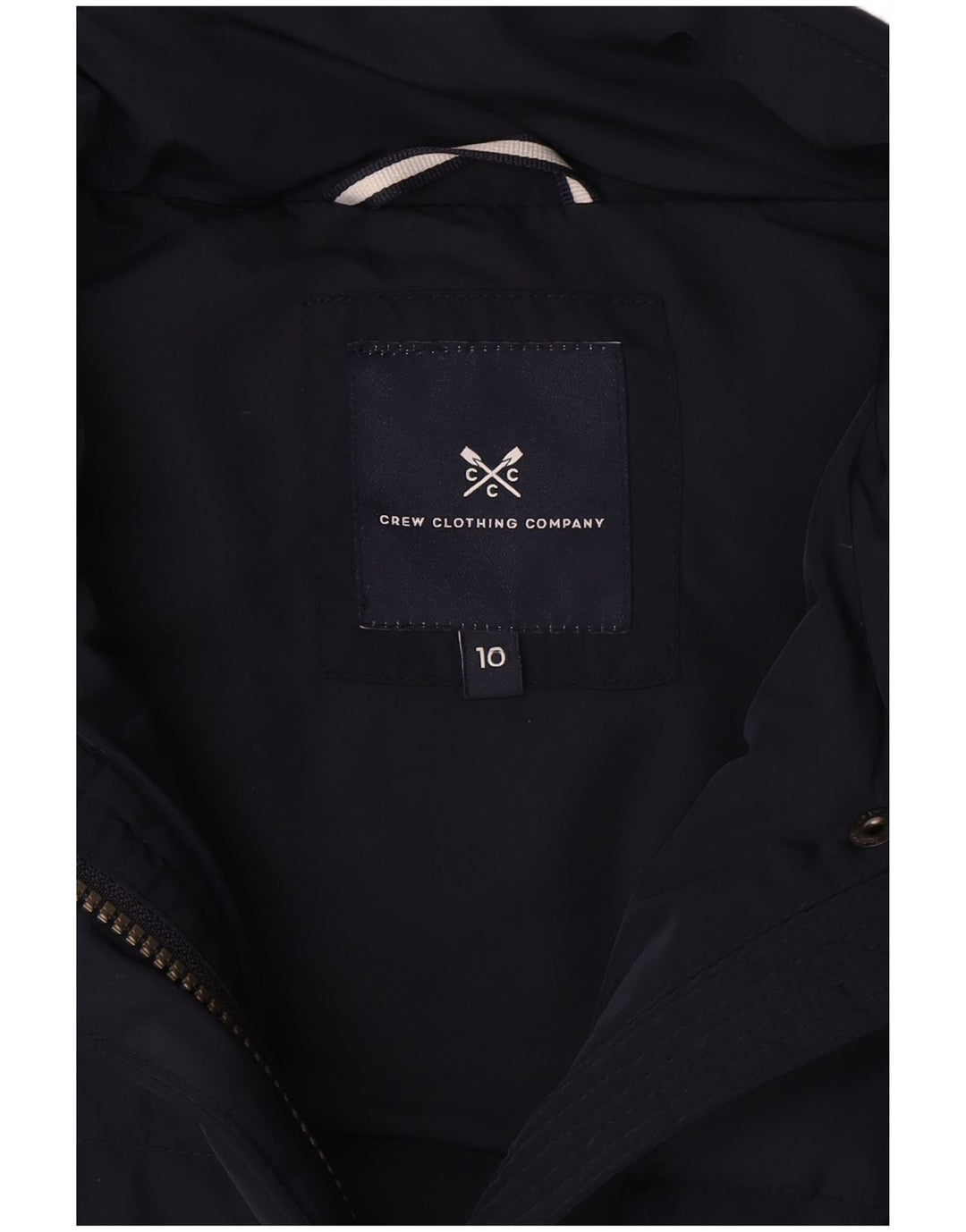 Crew Clothing Damska, oversize'owa wyściełana kamizelka UK 10, mała, granatowa, poliester