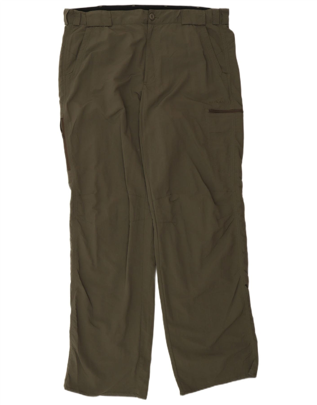 Męskie proste spodnie cargo Eddie Bauer W36 L34 Khaki poliester