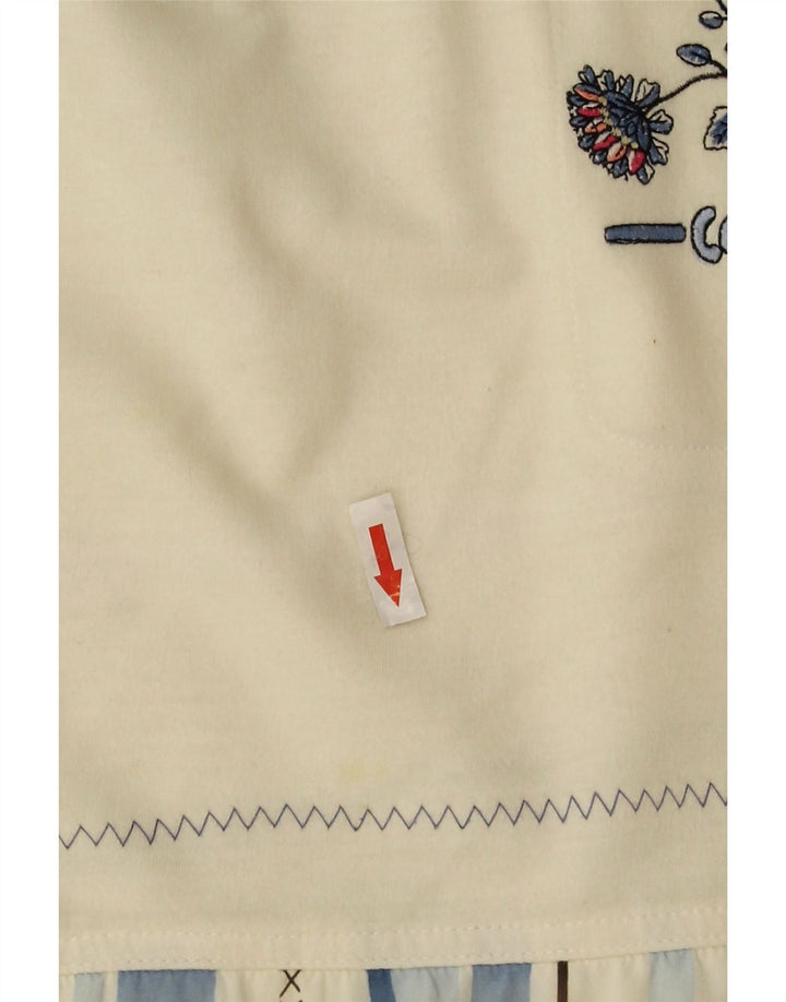 Damska bluza oversize Canyon EU 40, średnia w kolorze złamanej bieli, w kwiaty
