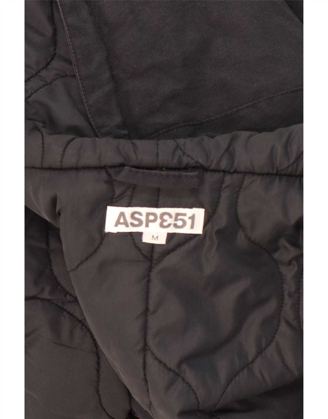 Vintage damska kurtka parka z kapturem UK 14, średni czarny poliamid