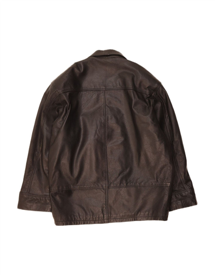 ROUTE 66 Mens Leather Jacket UK 40 Large Black Leather