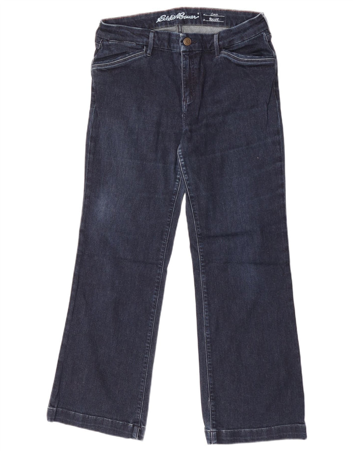 Jeansy damskie Eddie Bauer Curvy Bootcut W32 L28 Granatowa bawełna