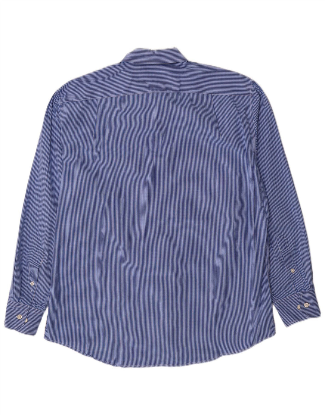 IZOD Mens Shirt Large Blue Check Cotton