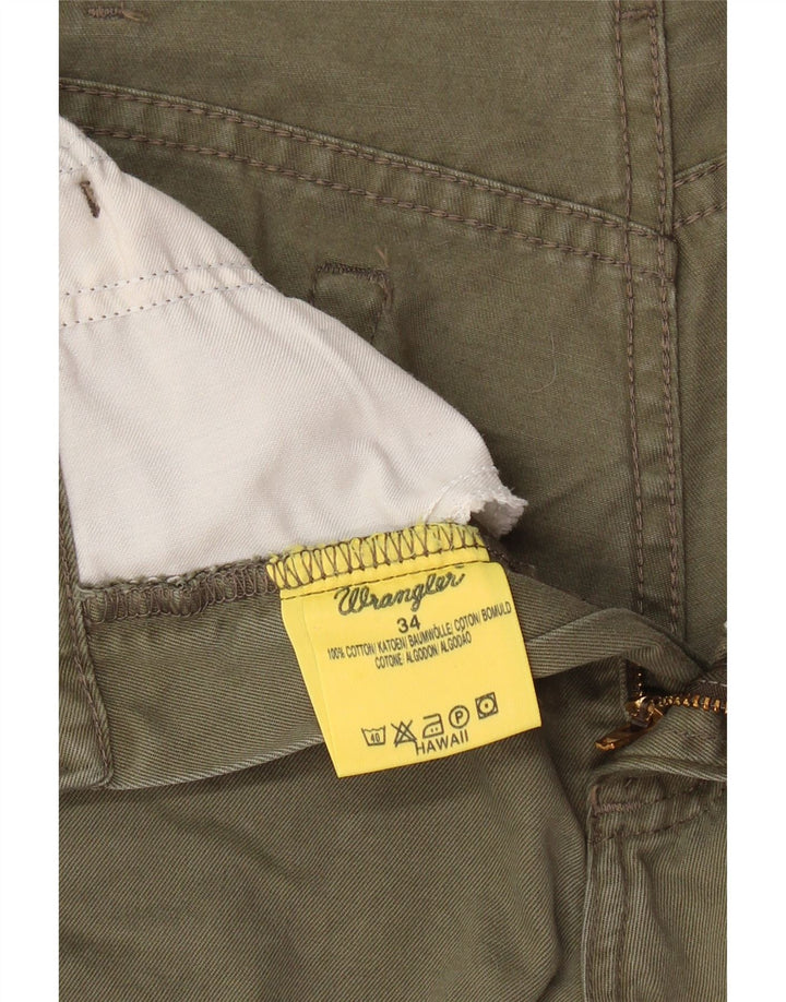 Męskie spodenki codzienne WRANGLER Hawaii W34, duże, bawełniane w kolorze khaki
