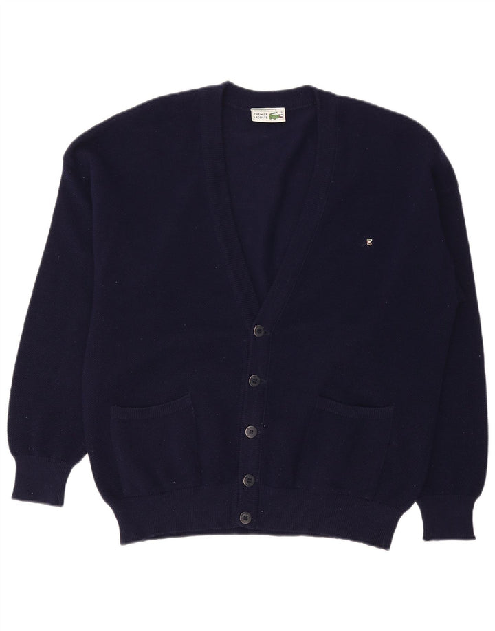 Lacoste Męski sweter rozpinany Rozmiar 6 XL Granatowa wełna
