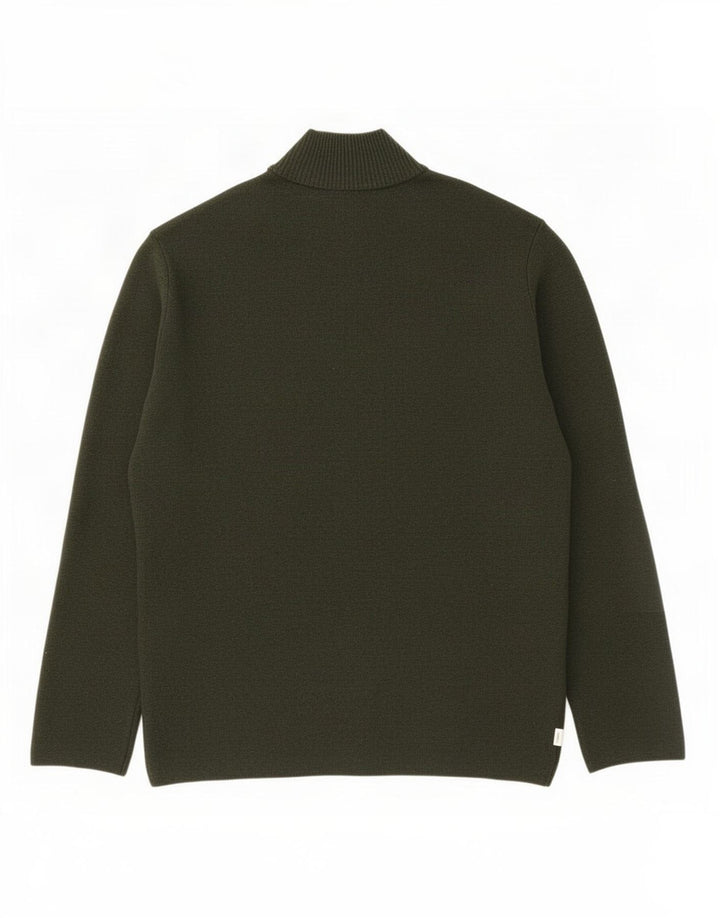Marks & Spencer Męski sweter rozpinany 2XL, poliester khaki