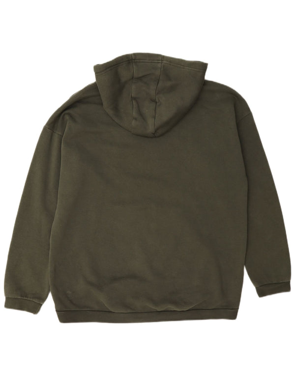 Damska bluza z kapturem Adidas Graphic Oversized UK 12/14 Średnia zielona bawełna