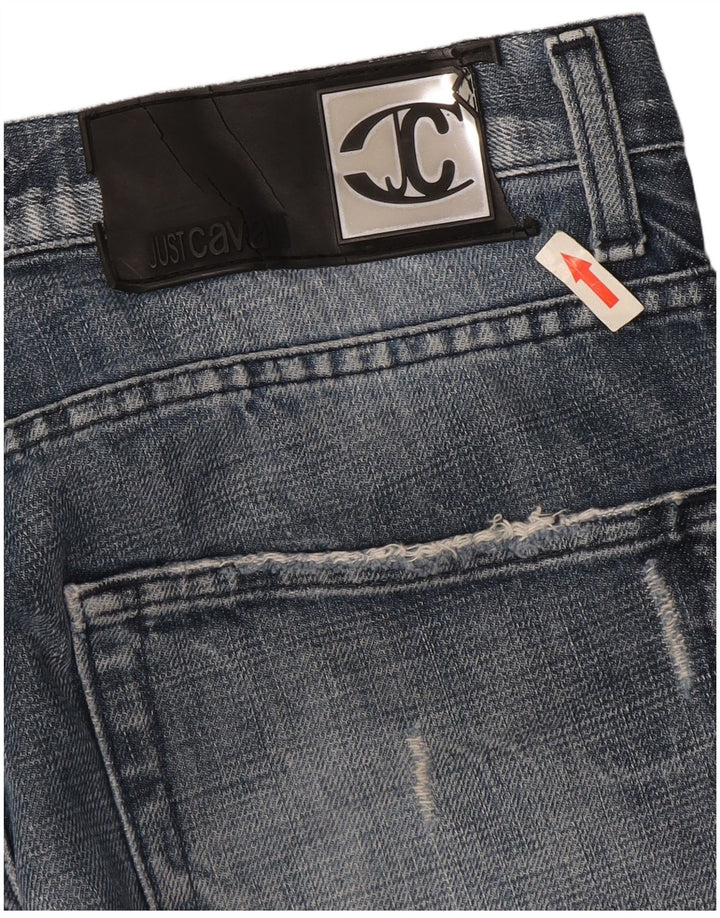 Męskie jeansy Just Cavalli w trudnej sytuacji W34 L34 Niebieskie
