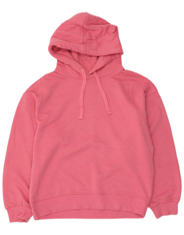 Damski sweter oversize z kapturem Zara UK 14, średni różowy, bawełniany