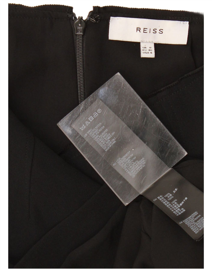 Damska asymetryczna spódnica REISS UK 8 Small W28 Czarny poliester