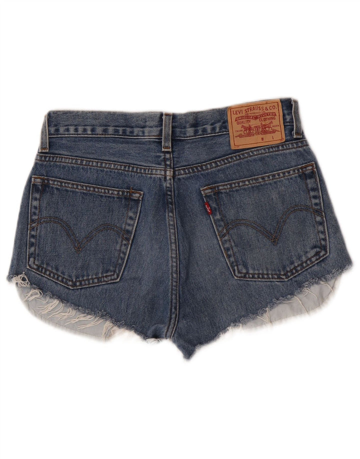Damskie spodnie jeansowe Levi's Slim Fit W32, duże, niebieskie, bawełniane