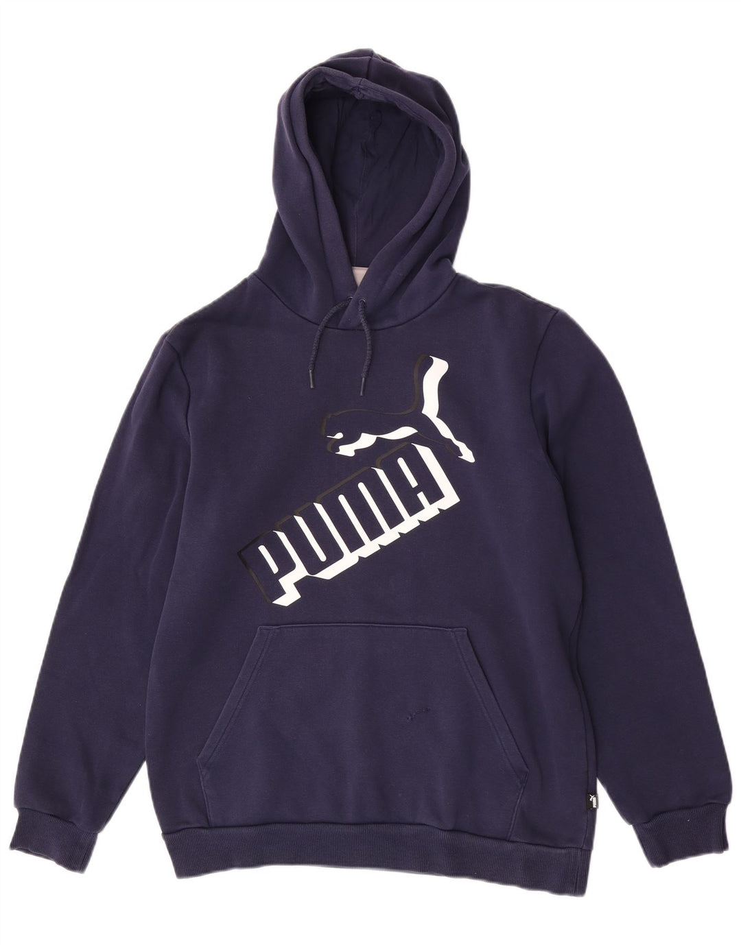 Męski sweter z kapturem Puma z grafiką, średni granatowy, bawełniany