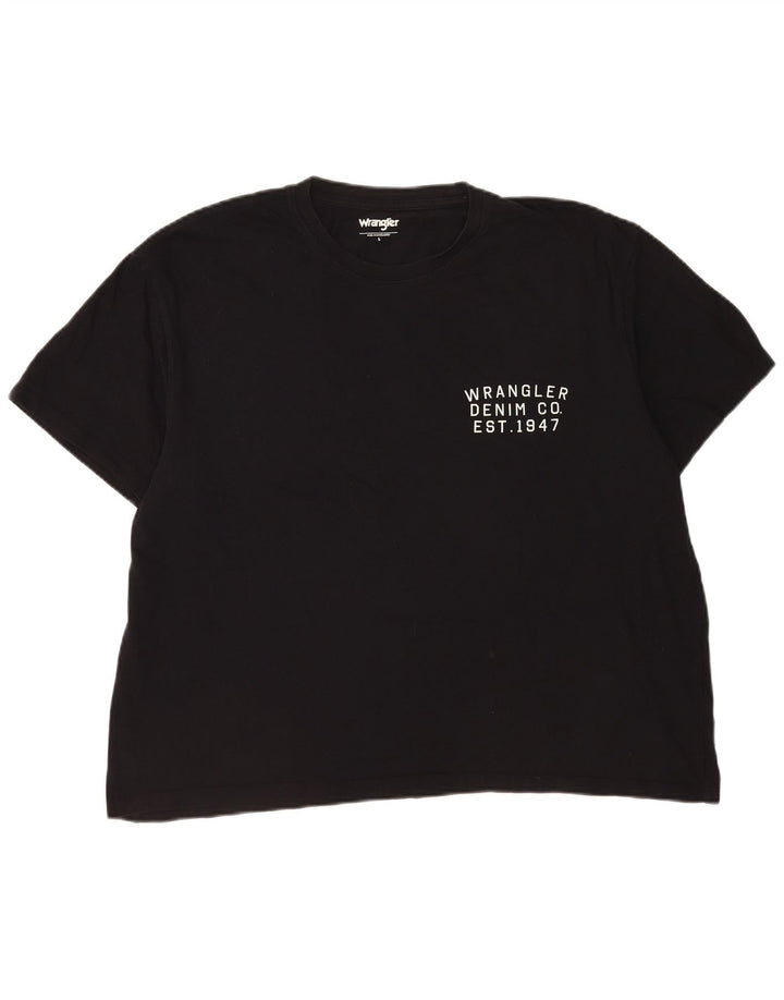 T-shirt męski Wrangler, duży, czarny, bawełniany
