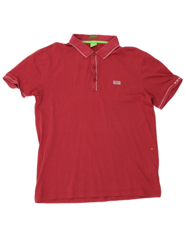 Męska koszulka polo Slim Fit Hugo Boss XL, bordowa bawełna