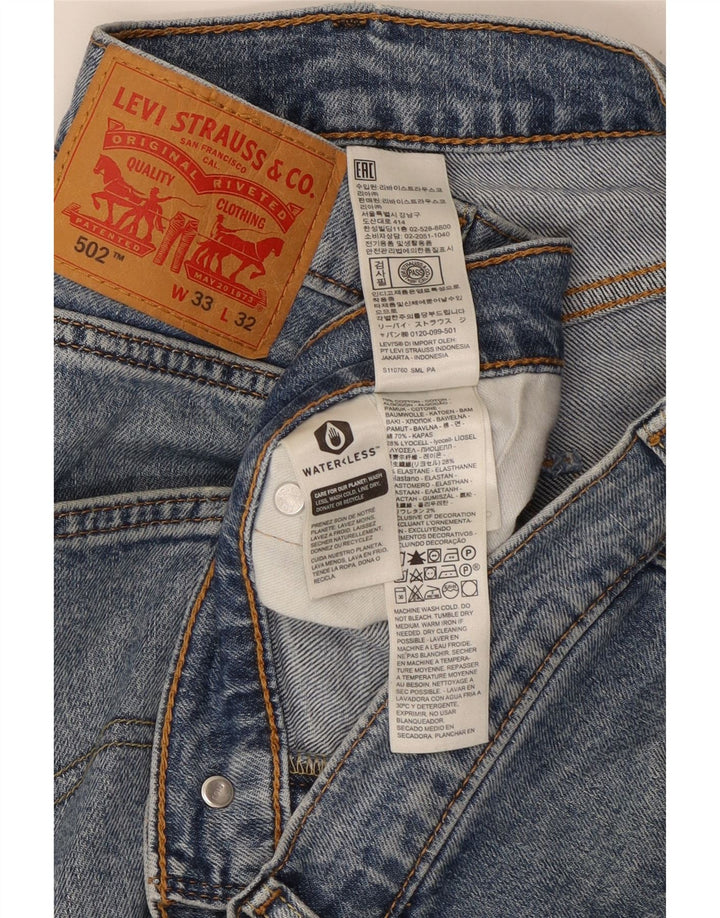 Męskie jeansy Levi's 502 Tapered W33 L32 Niebieskie bawełniane