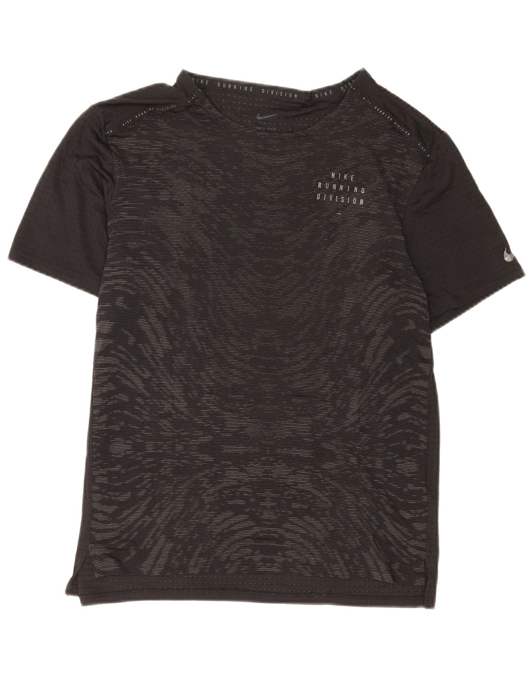 Damska koszulka Nike Dri Fit z abstrakcyjnym wzorem Top UK 14, duża czarna