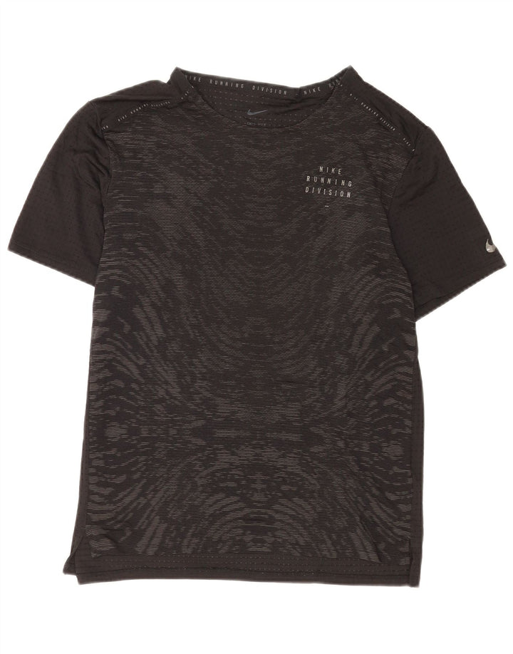 Damska koszulka Nike Dri Fit z abstrakcyjnym wzorem Top UK 14, duża czarna