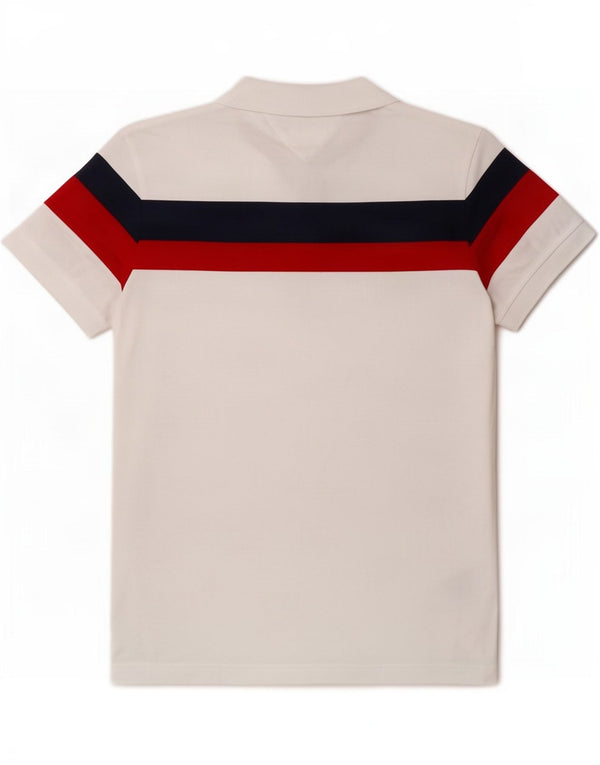 Męska koszulka polo Tommy Hilfiger o regularnym kroju, bawełniana w kolorze średniej bieli