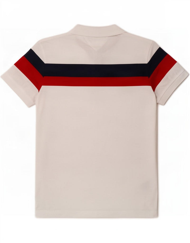 Męska koszulka polo Tommy Hilfiger o regularnym kroju, bawełniana w kolorze średniej bieli