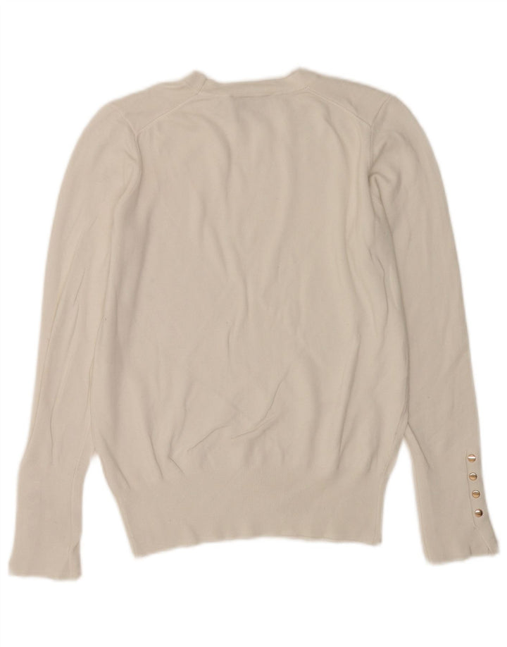 Sweter damski Zara z okrągłym dekoltem UK 12, średni biały