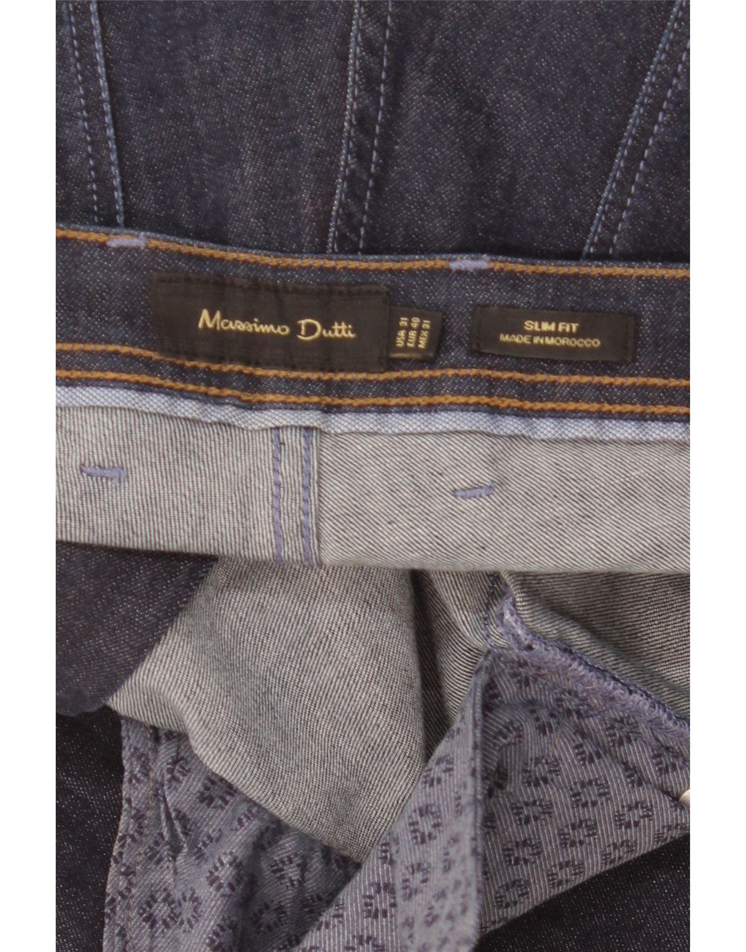 Jeansy męskie Massimo Dutti EU 40 Medium W31 L30 Granatowe