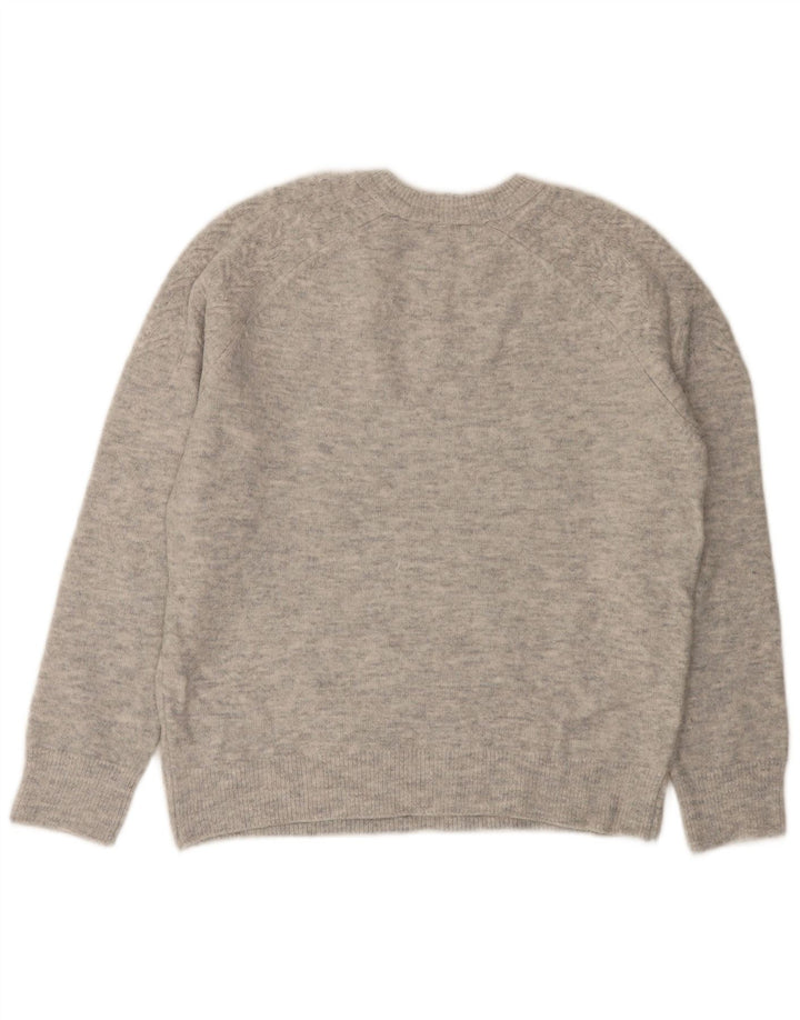 Sweter damski Marks & Spencer z okrągłym dekoltem, UK 14, średni szary nakrapiany