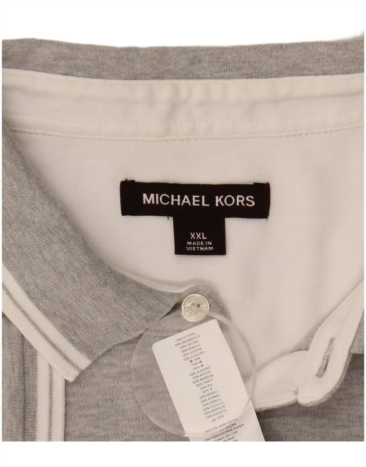 Męska koszulka polo Michael Kors 2XL, szara bawełna