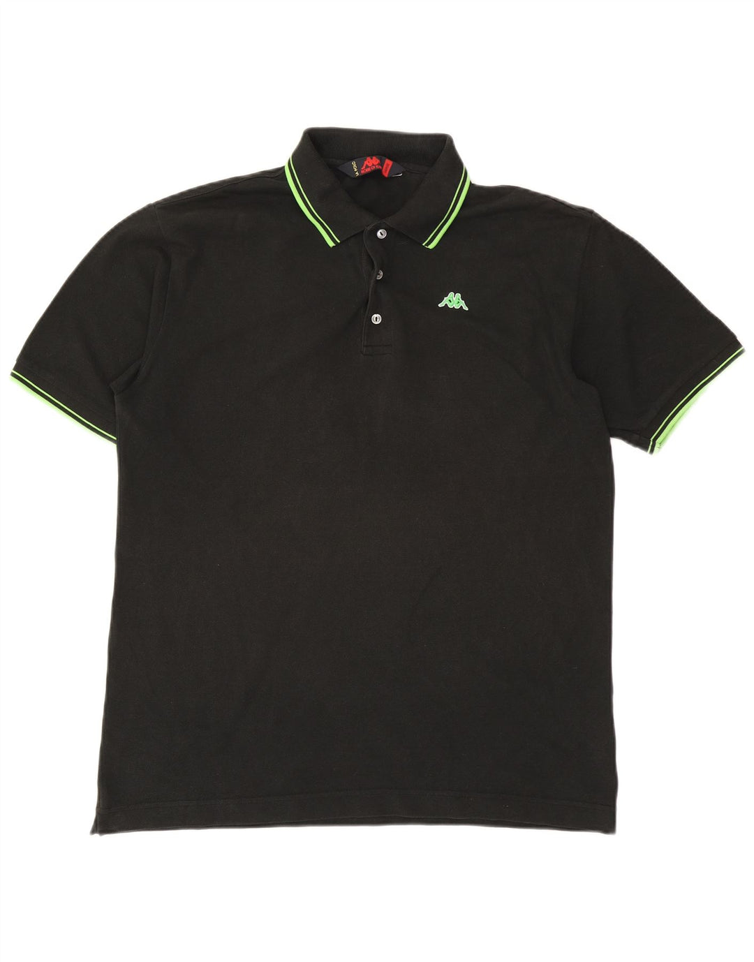 Męska koszulka polo KAPPA, duża, czarna, bawełniana