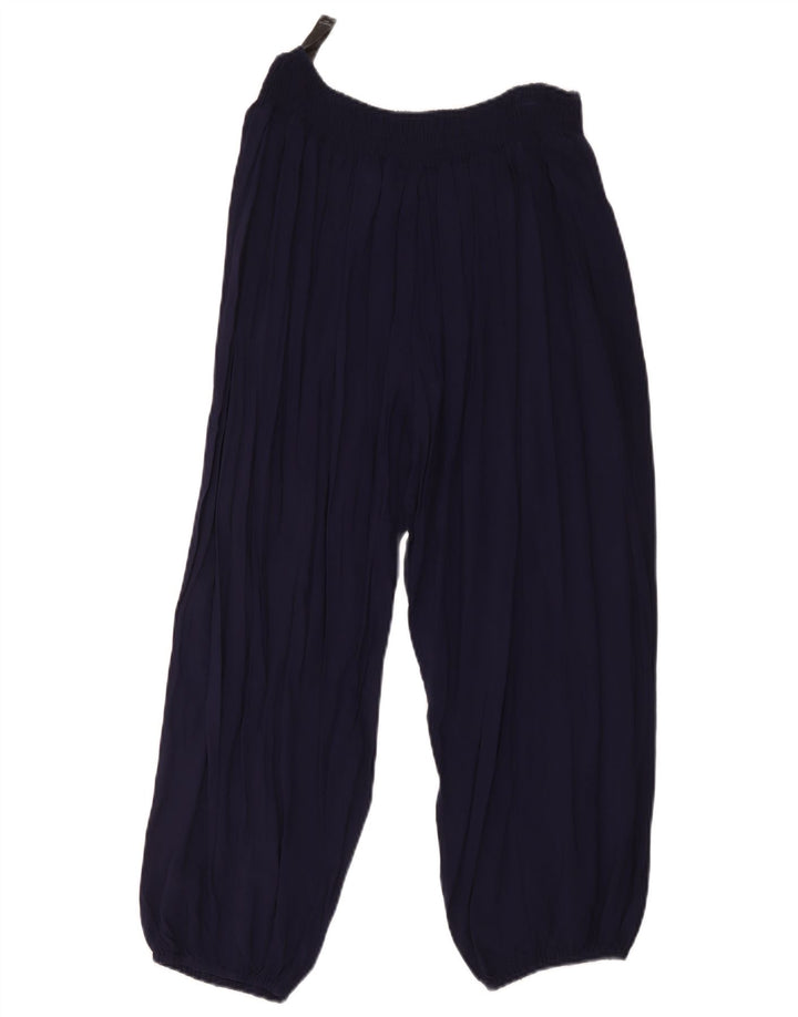 Marks & Spencer Damskie spodnie joggery o krótkim kroju, duże, W30 L23, granatowe