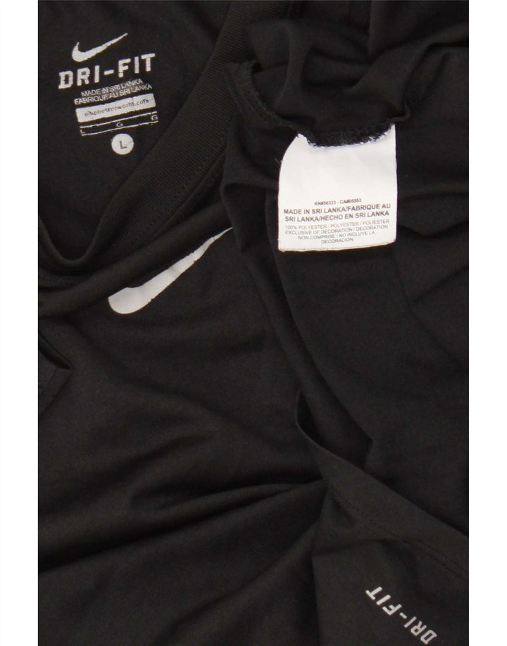 Chłopięcy T-shirt Nike Dri Fit na 12-13 lat, duży, czarny, poliester