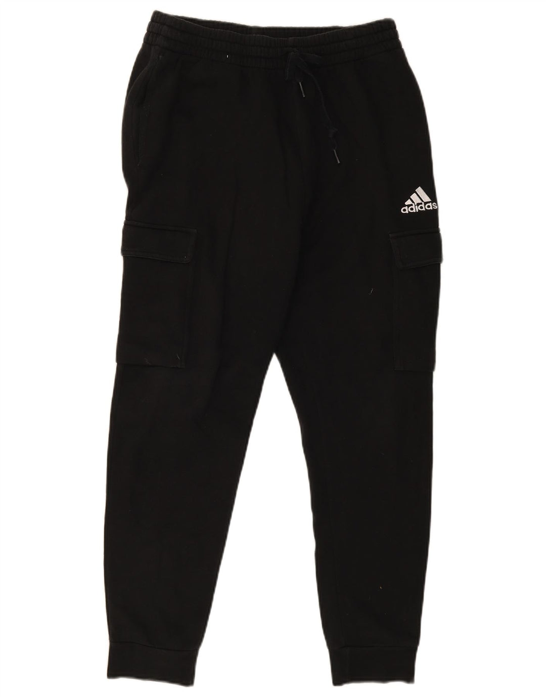 Męskie spodnie dresowe Adidas Cargo Joggers, średnia czarna bawełna