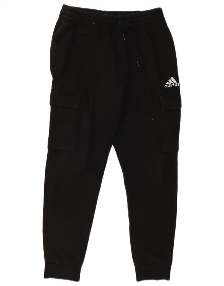 Męskie spodnie dresowe Adidas Cargo Joggers, średnia czarna bawełna