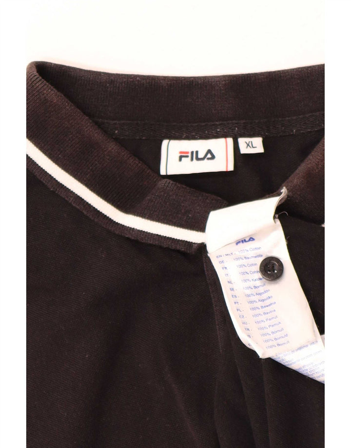 Męska koszulka polo Fila XL, czarna, bawełniana