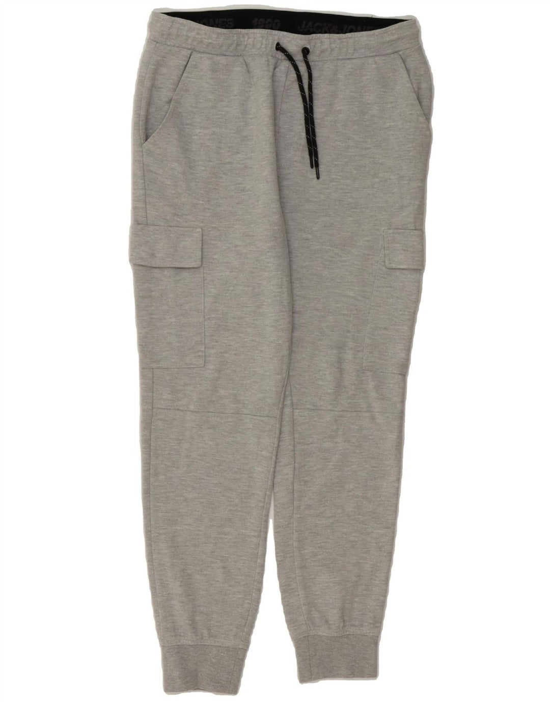 JACK & JONES Mens Cargo Tracksuit Trousers Joggers Small  Grey Cotton Vintage Jack & Jones and Second-Hand Jack & Jones from Messina Hembry 