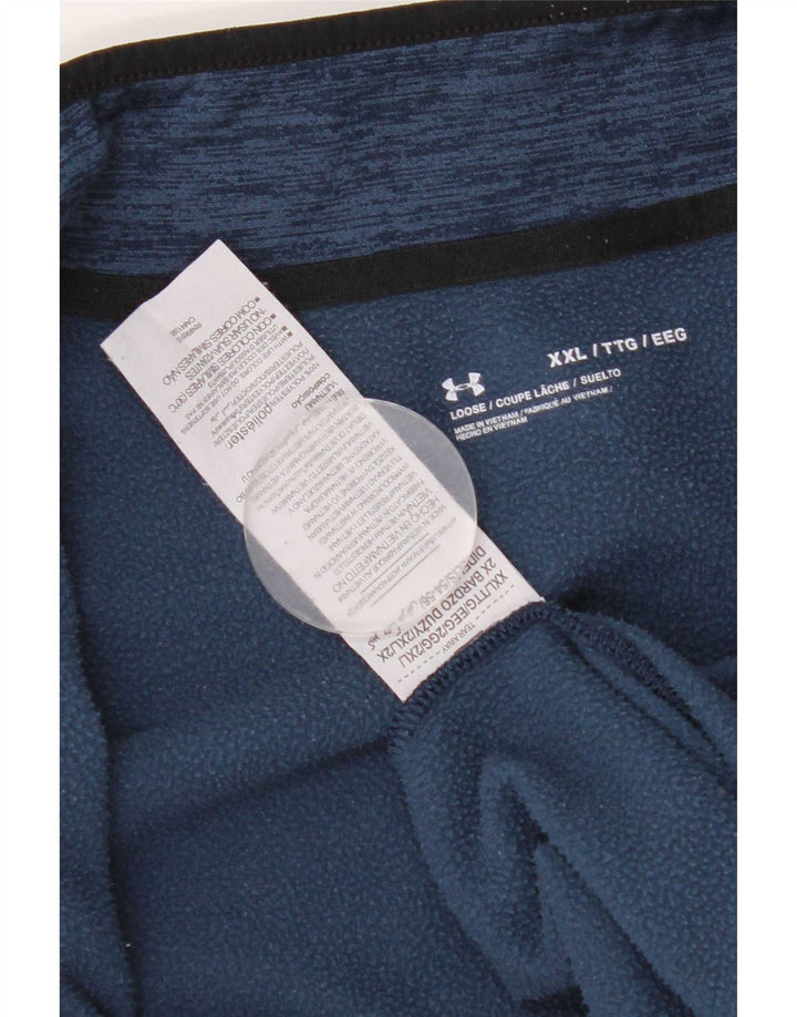 Męski dres Under Armour z zamkiem błyskawicznym, 2XL, niebieski, nakrapiany
